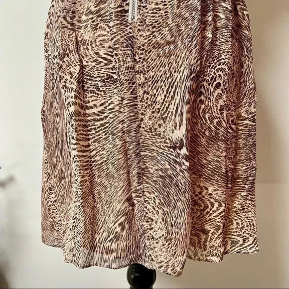 Alice + Olivia Kimberly Silk Animal Print Criss Cross Open Back Dress XS - Picture 13 of 15